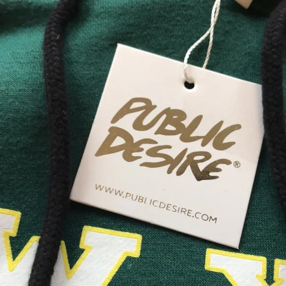 New COTTON blend oversized hoodie dress by PUBLIC DESIRE #A185J - Picture 8 of 15